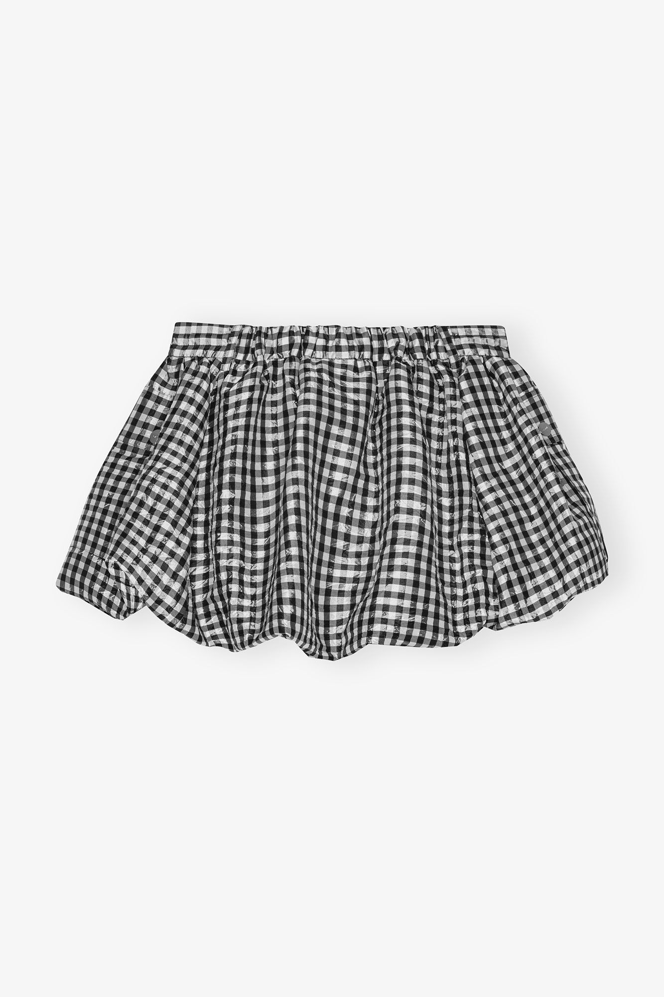 Check Mini Bubble Skirt