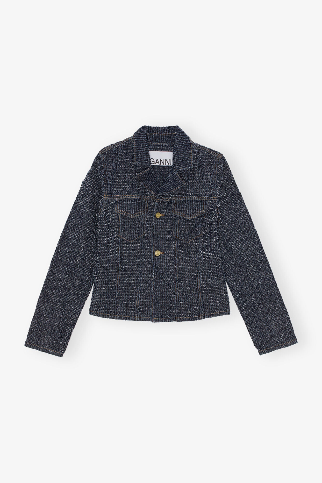 Fluffy Denim Blazer