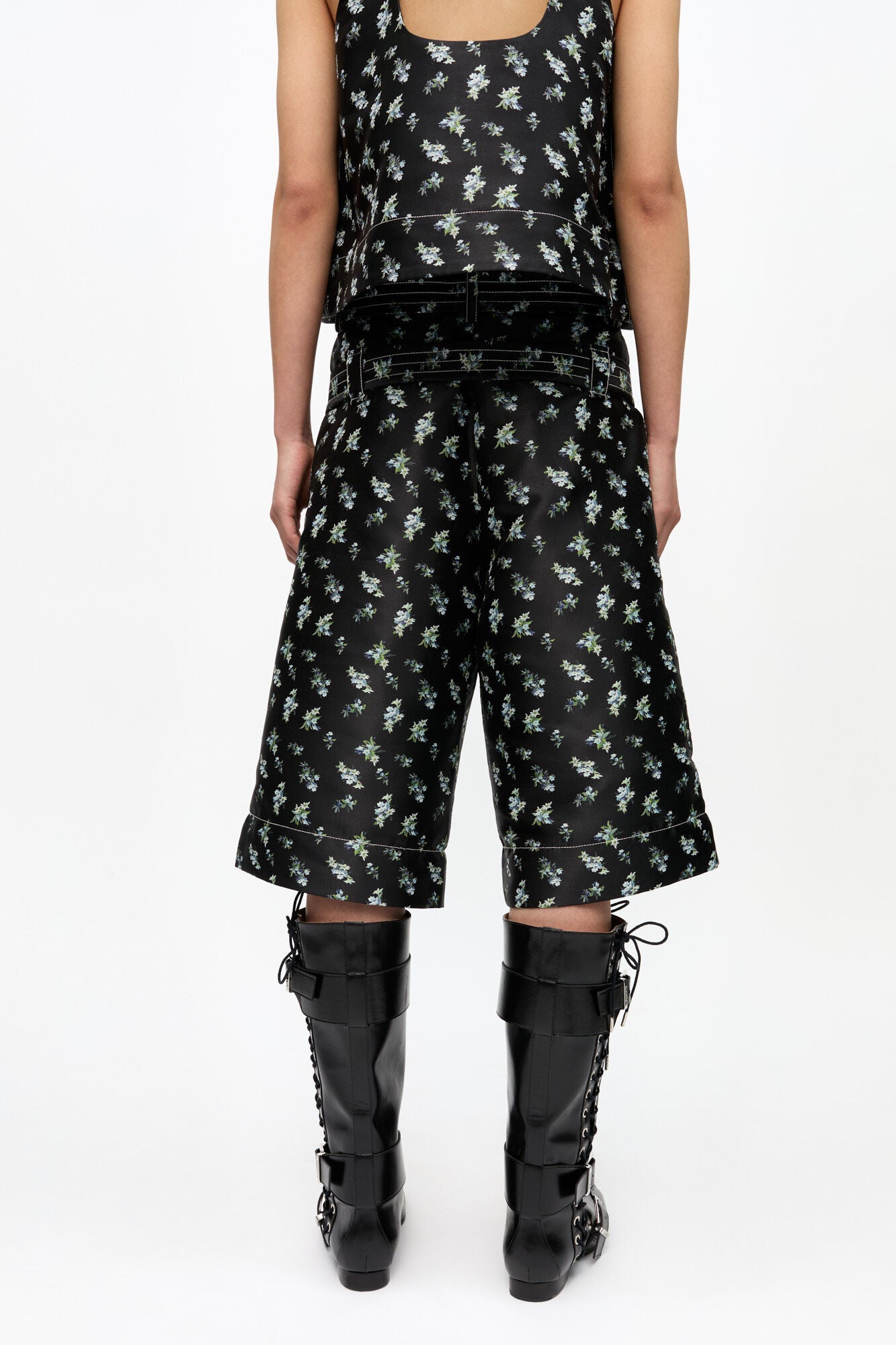 Floral Jacquard Shorts