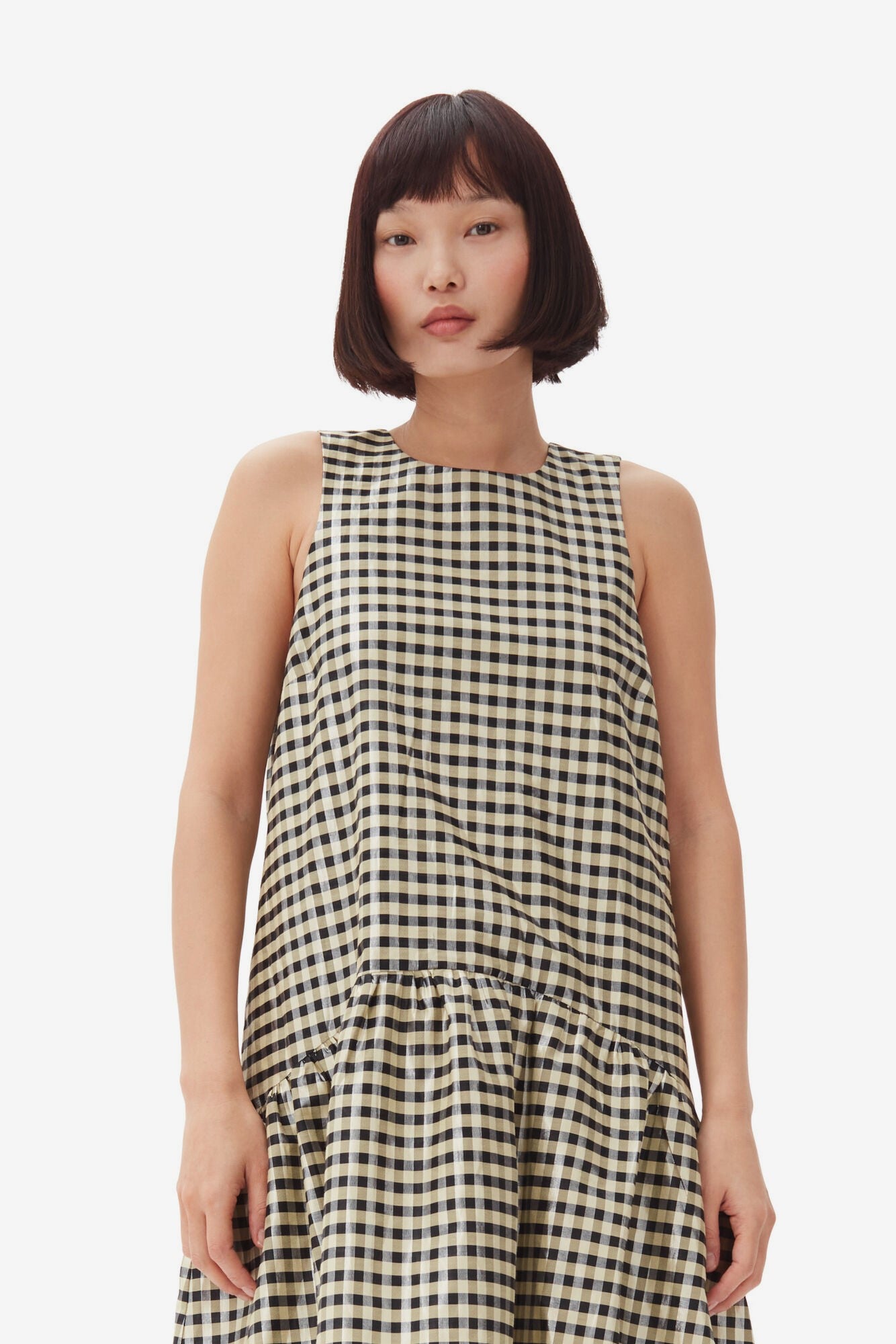 Shiny Check Dress