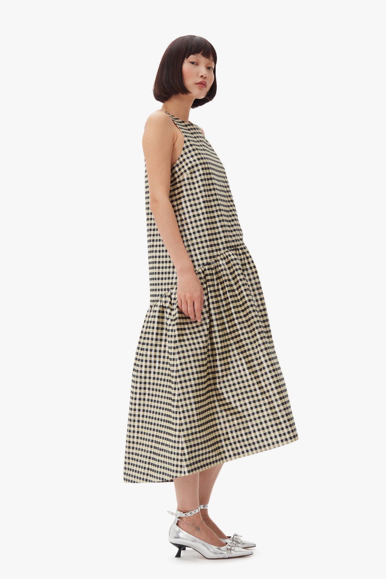 Shiny Check Dress