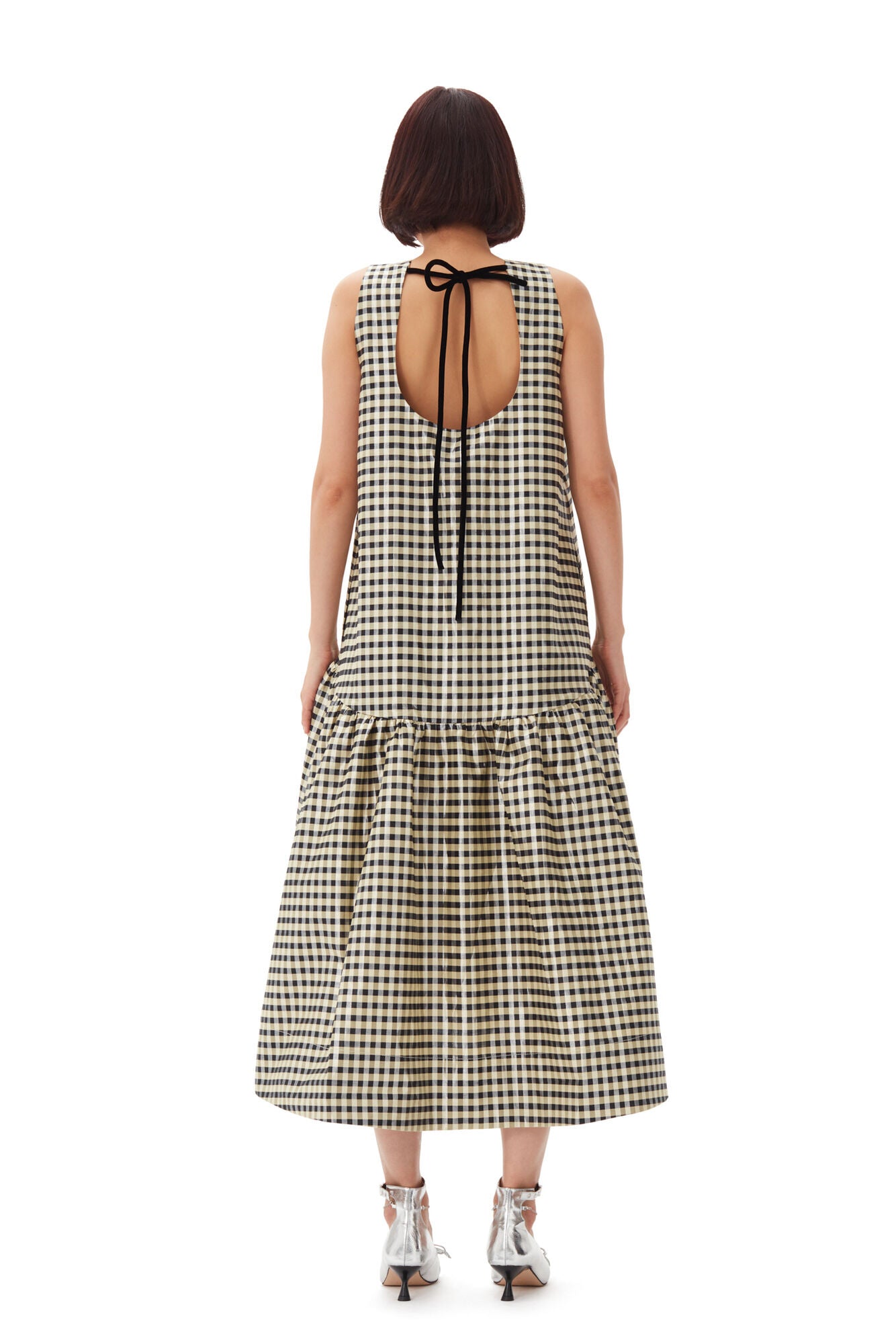 Shiny Check Dress