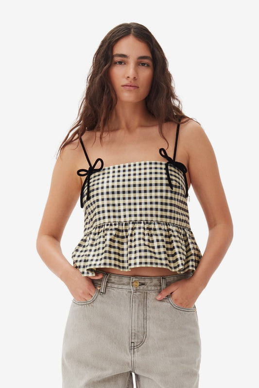 Shiny Check Top