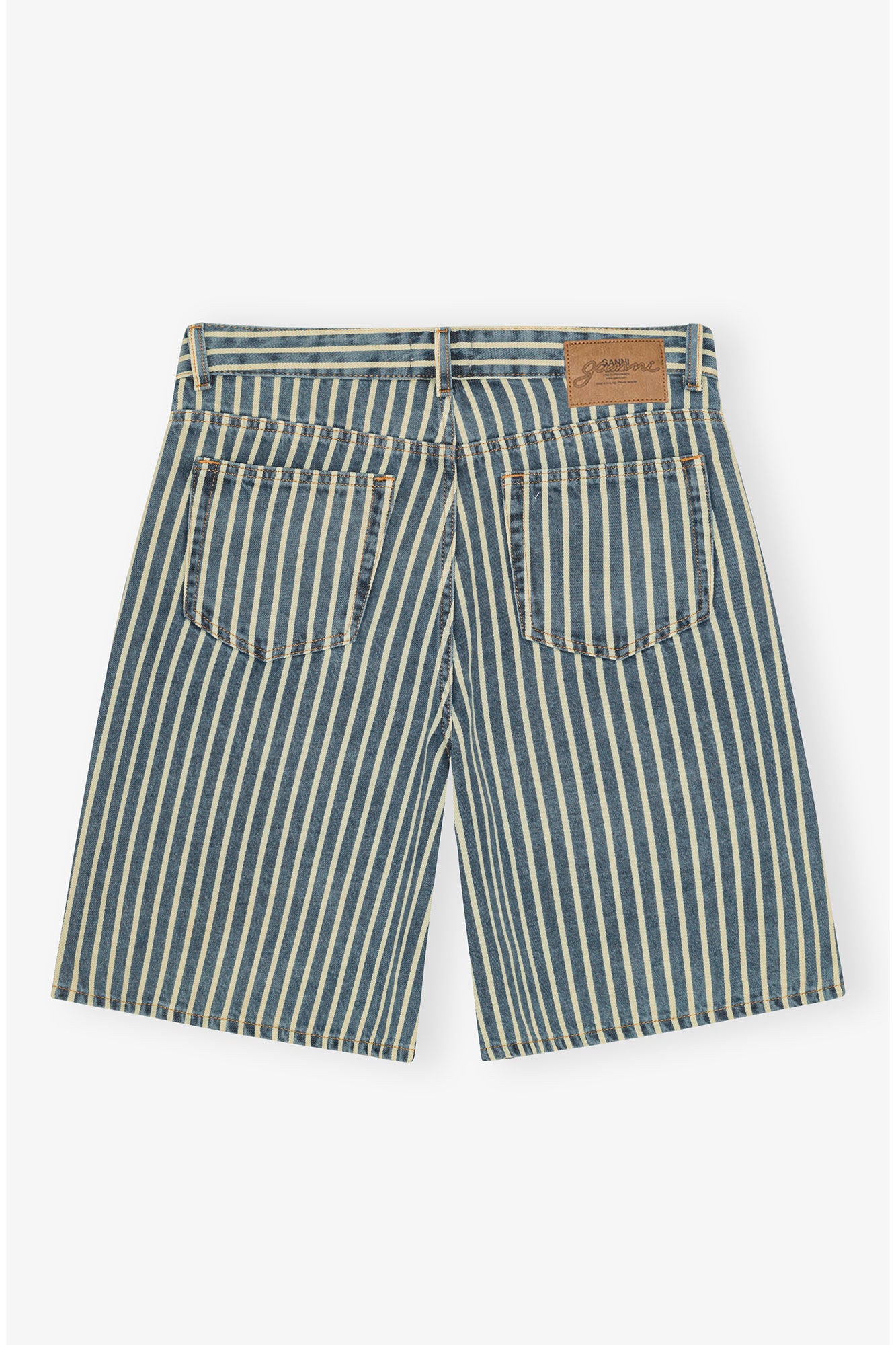 Striped Denim Shorts