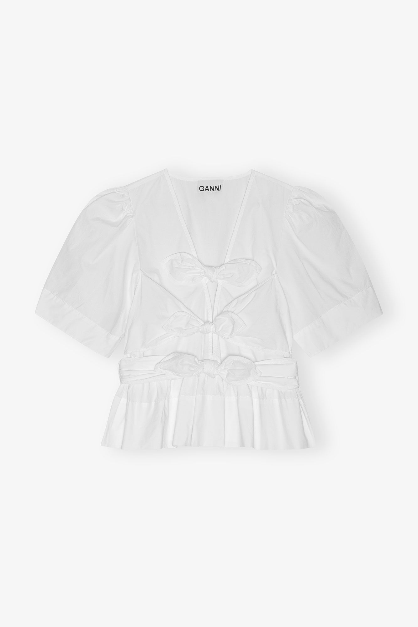Cotton Tie Strap Blouse