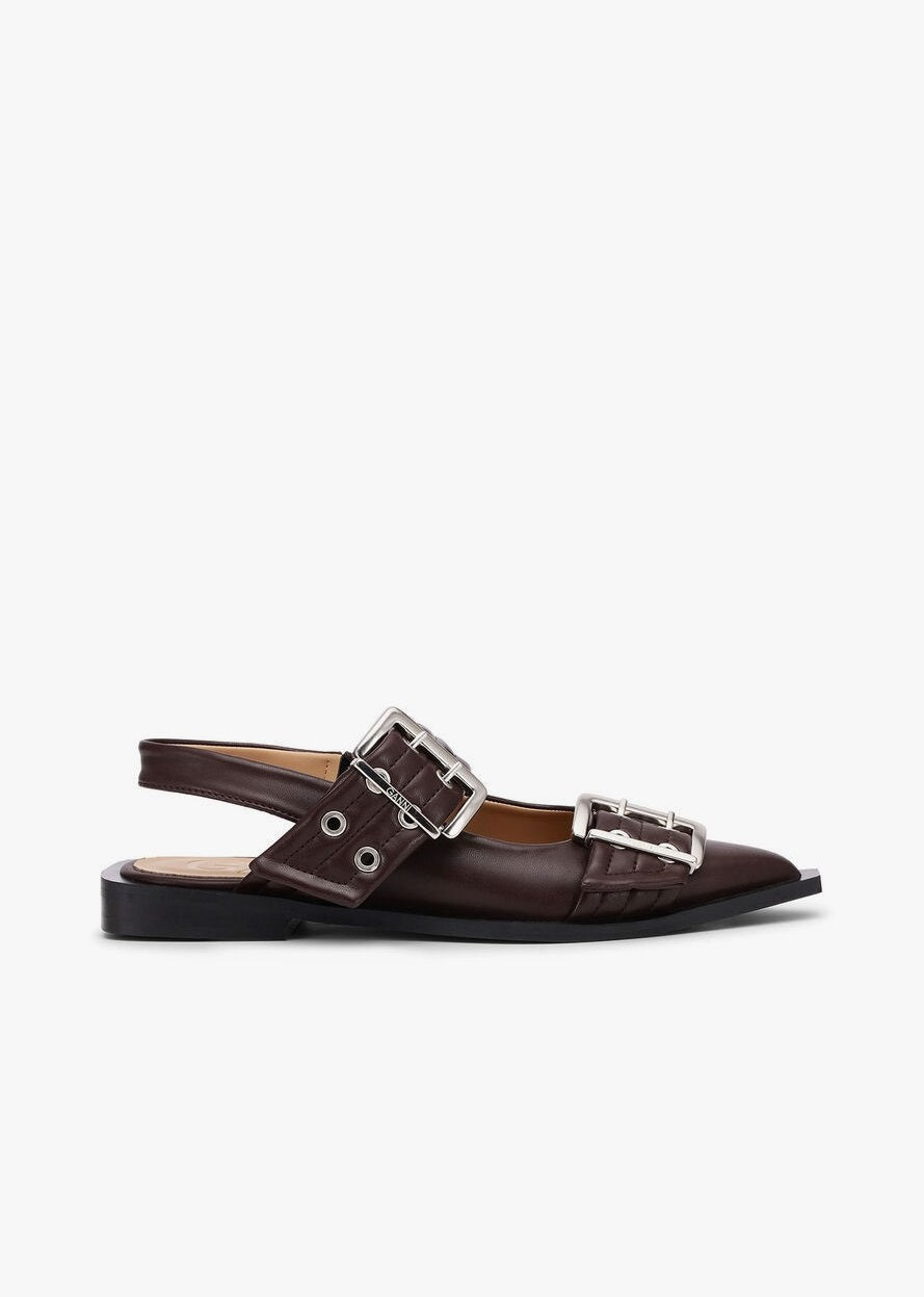 Buckle Chunky Ballerina Chocolate