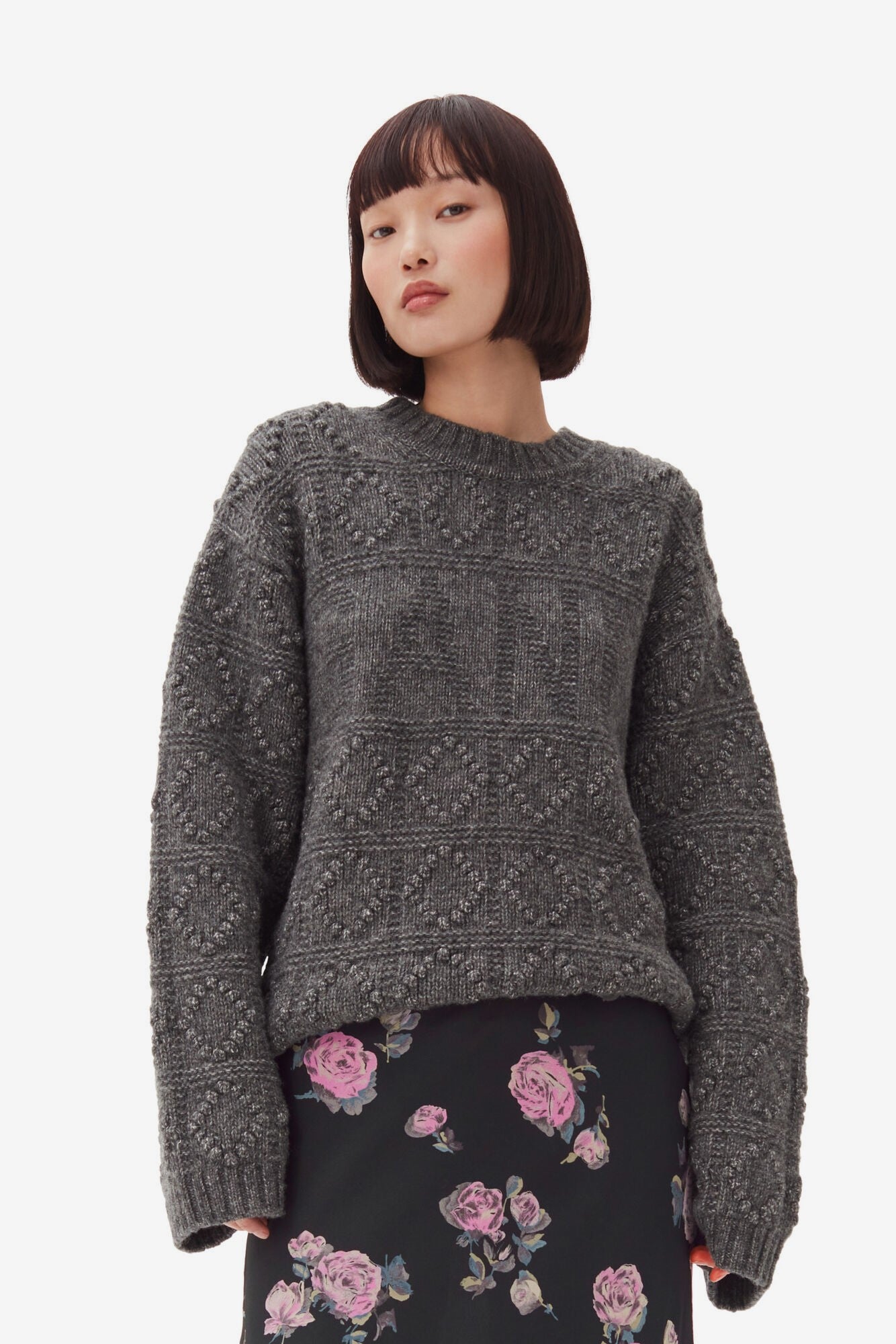 Grey Bubble Knit