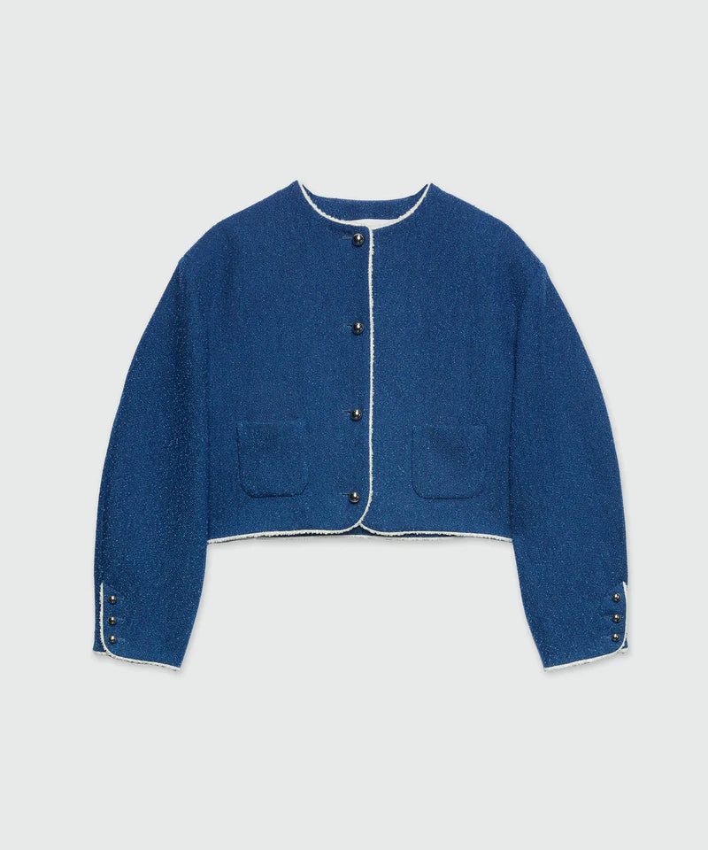 Bouclé tweed blazer