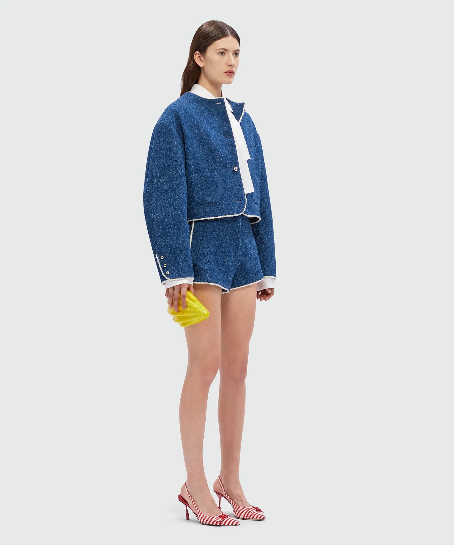 Bouclé tweed blazer
