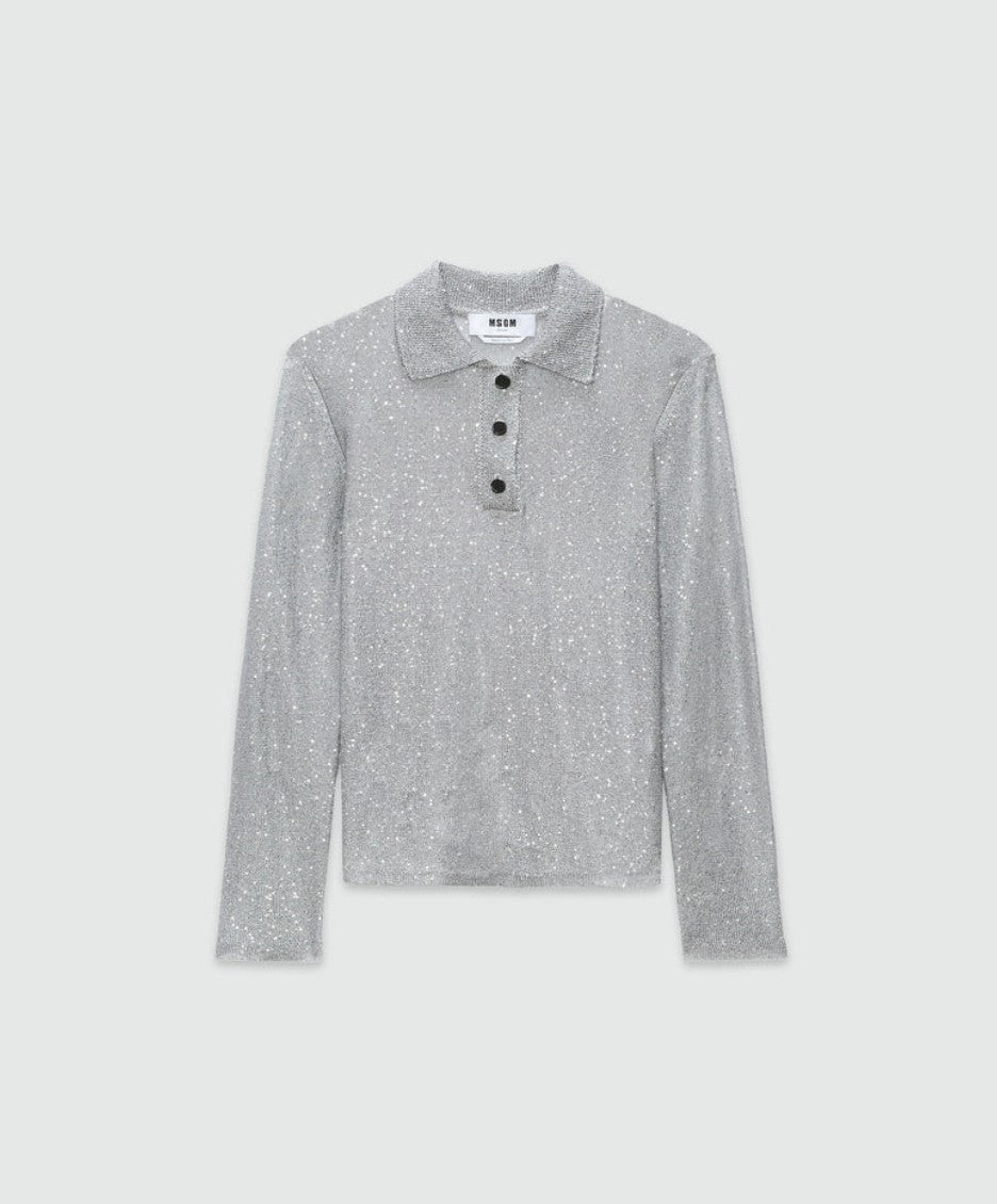Glitter polo shirt