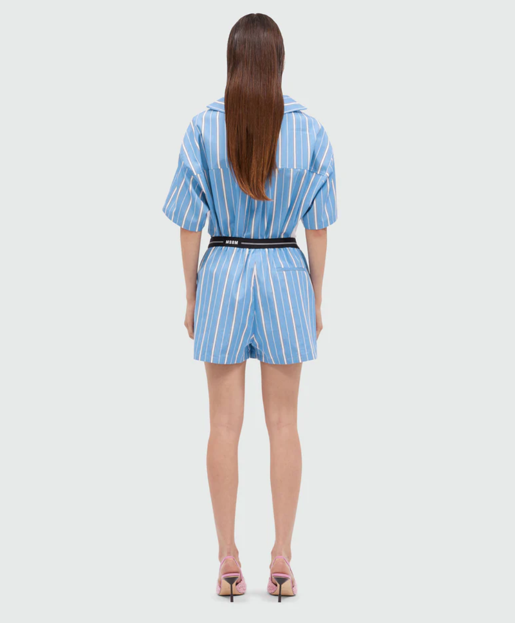 Poplin shorts with elastic