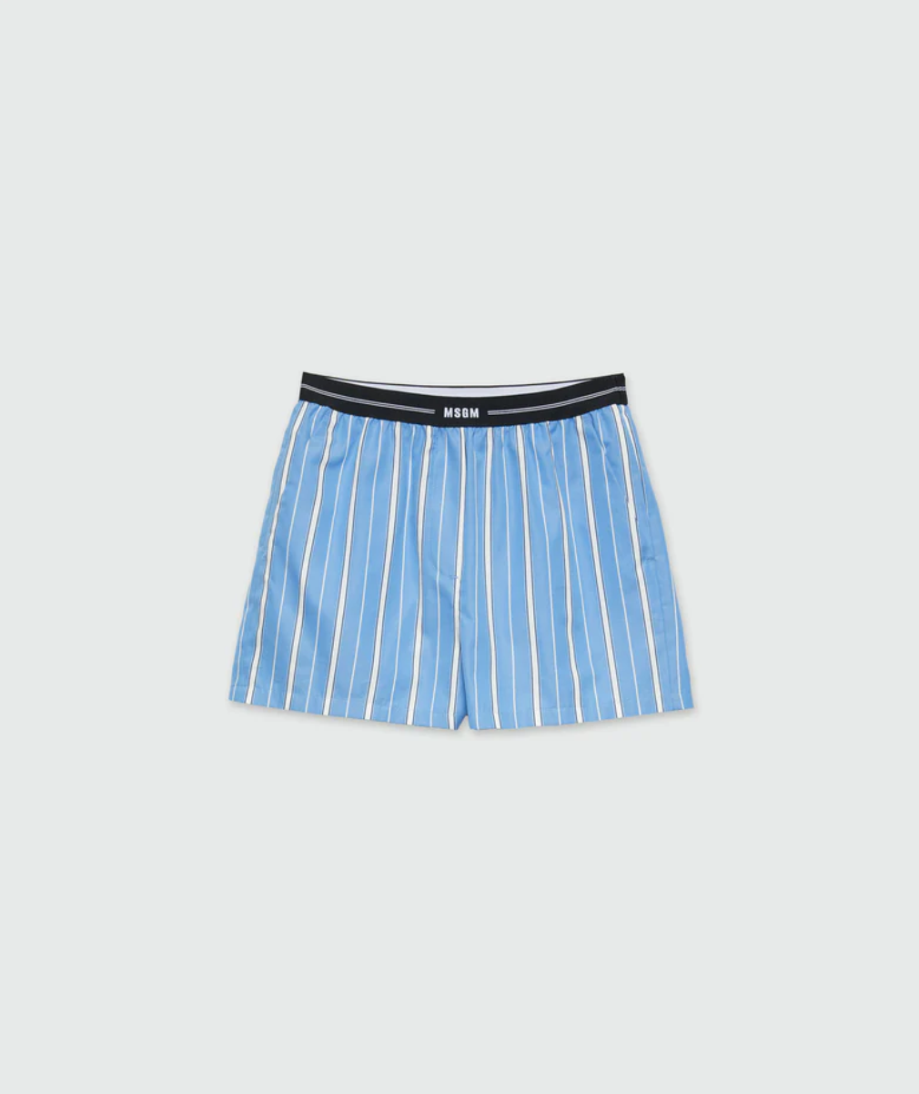 Poplin shorts with elastic
