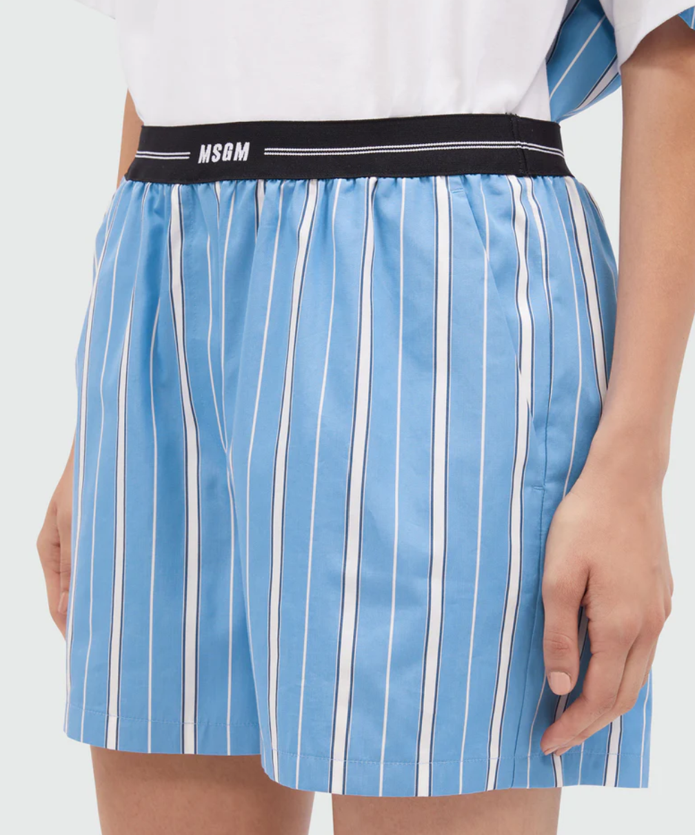 Poplin shorts with elastic