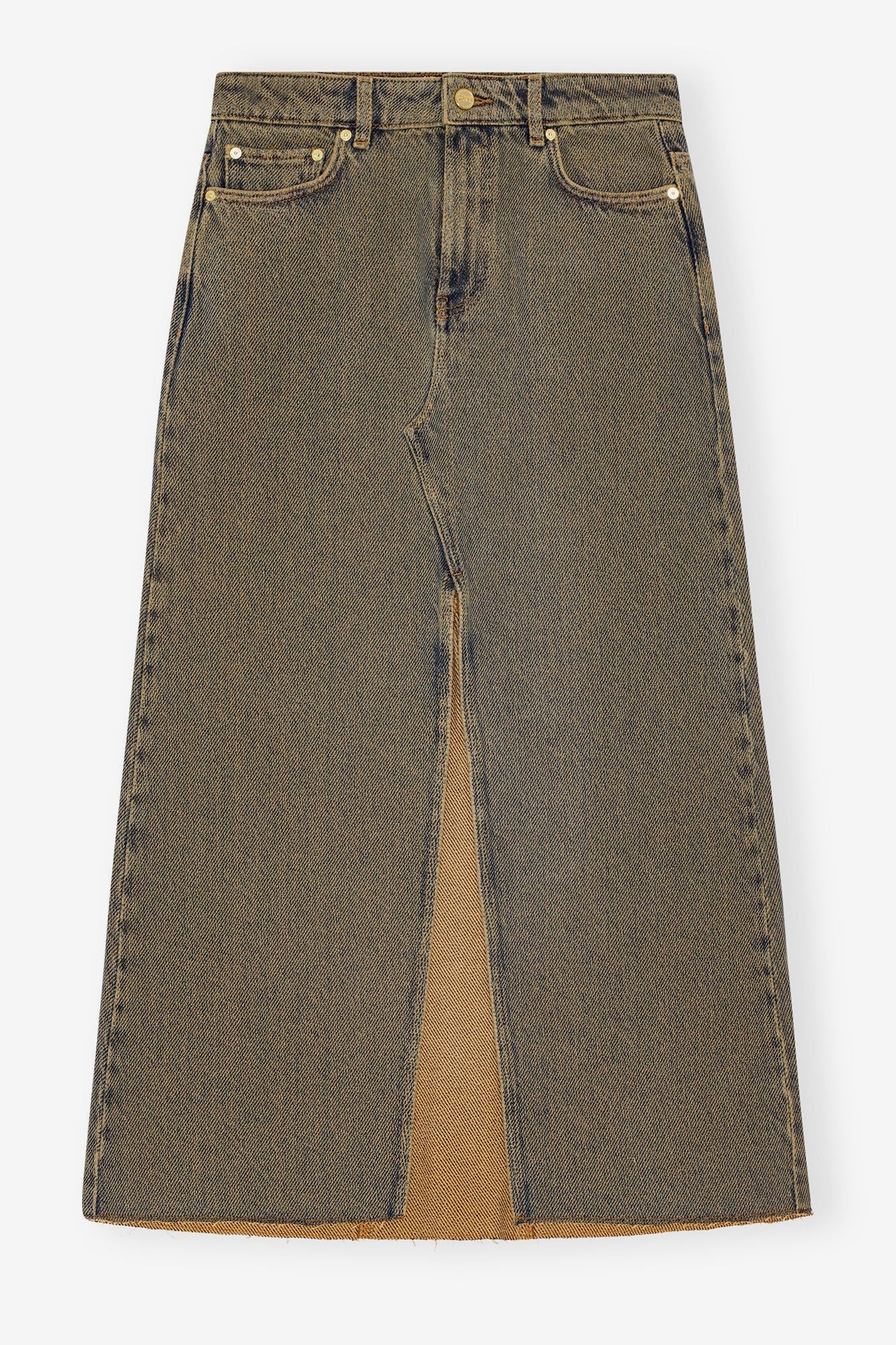 Heavy Denim Maxi Skirt