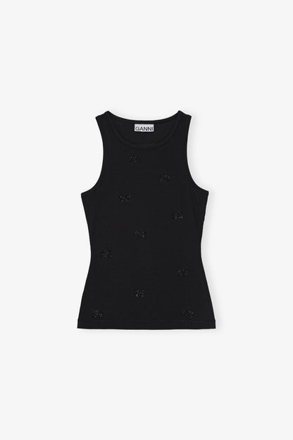 Rib Rhinestone Tank