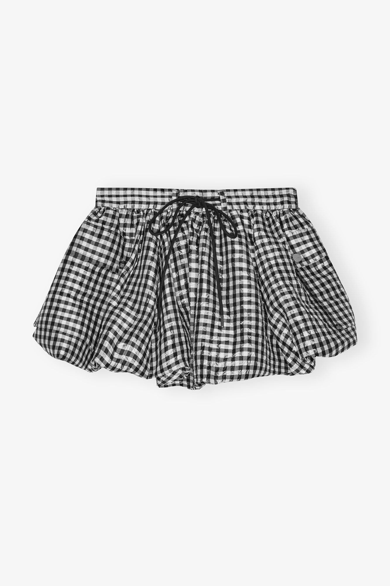Check Mini Bubble Skirt