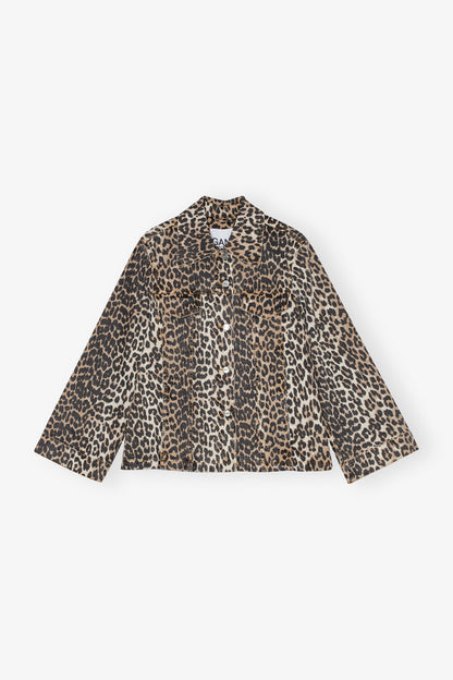 Leopard Denim Jacket