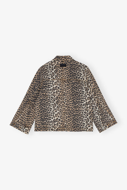 Leopard Denim Jacket