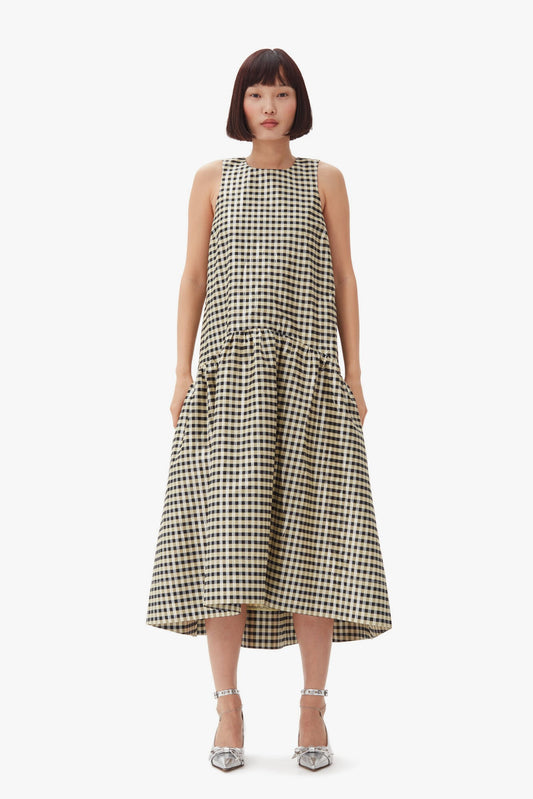 Shiny Check Dress