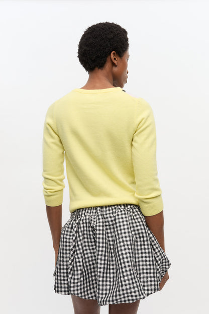 Yellow Check Cardigan