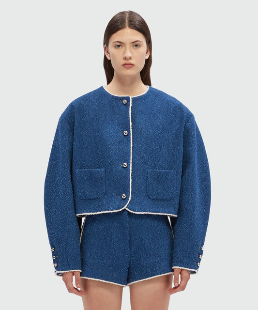 Bouclé tweed blazer