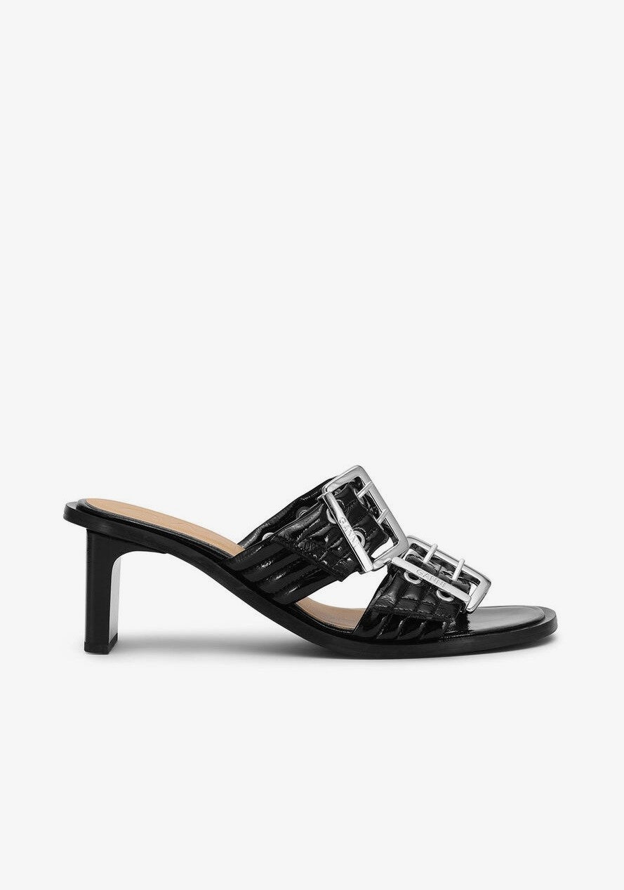 Buckle Heel Mule Sandal