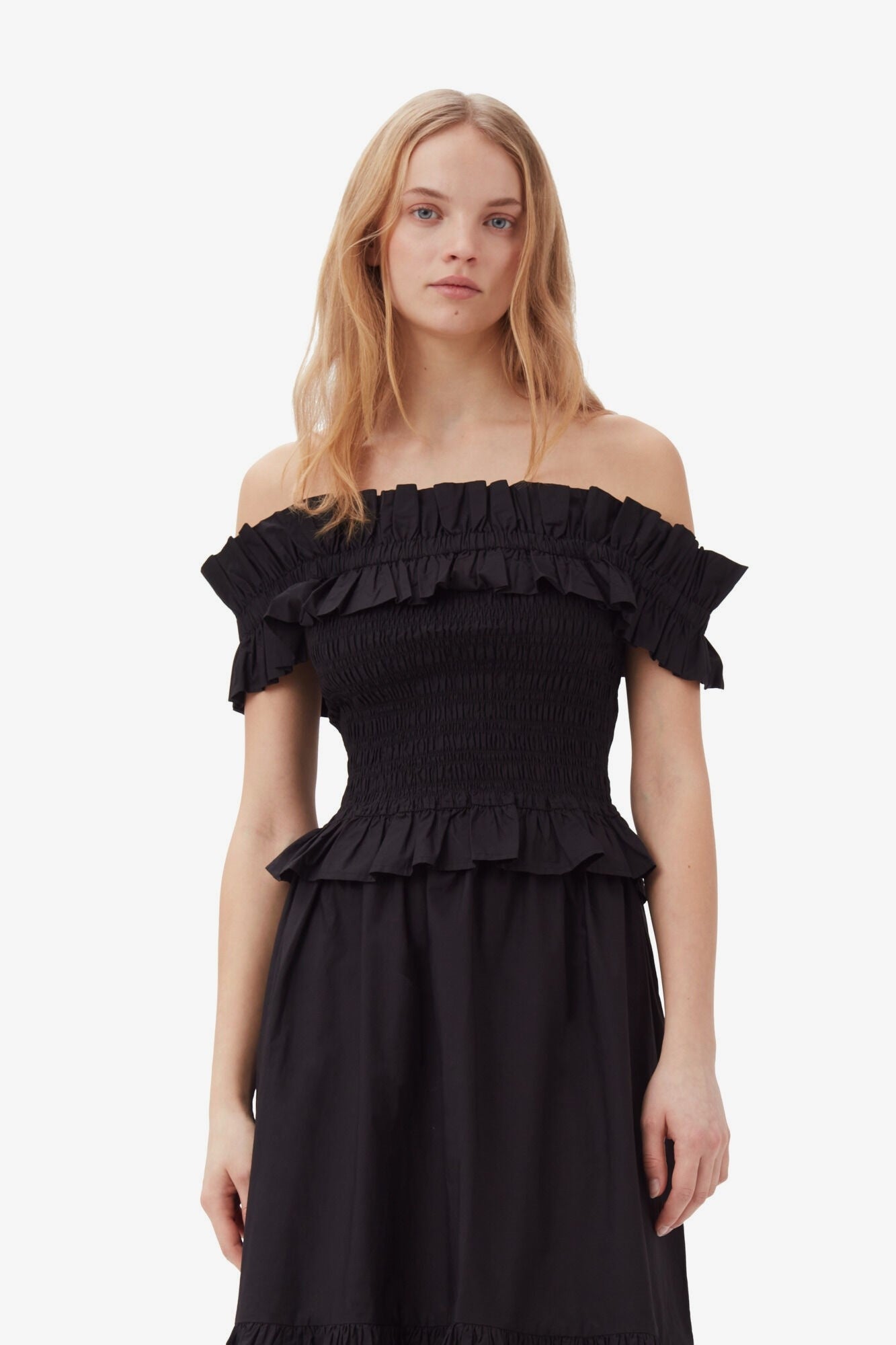 Off-shoulder Smock Top