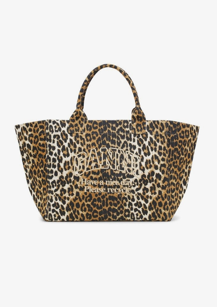 Leopard Canvas Tote Bag