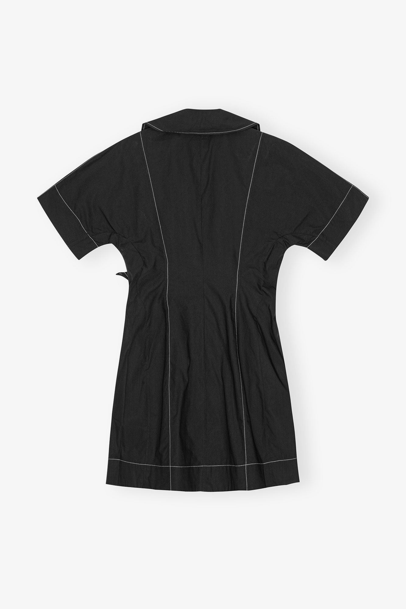 Poplin	Wrap Mini Dress